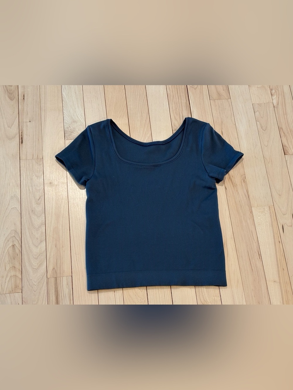 Athleta Girl Rise Above Rib Crop Tee Gray XXL 16
